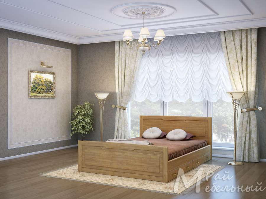 Полуторная кровать Варна с ящиками
